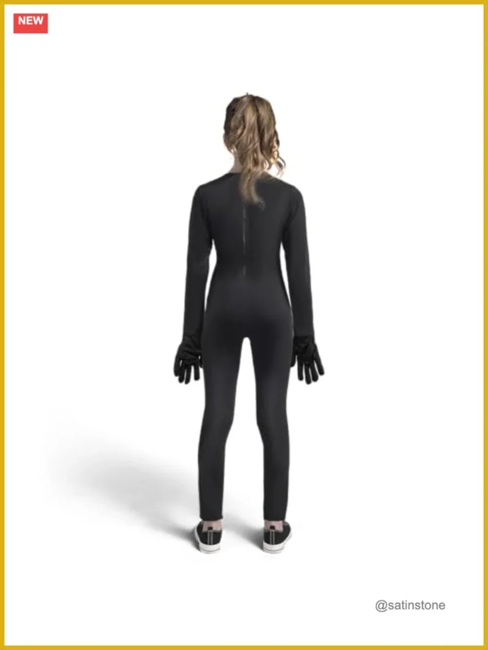Glow in the Dark Skeleton Jumpsuit for Kids Halloween Costume with Gloves